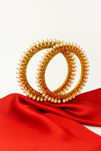 Gold Plated Pearl Bangles