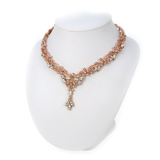 Floral V-Necklace