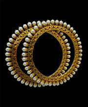 Gold Plated Pearl Bangles