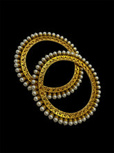Gold Plated Pearl Bangles