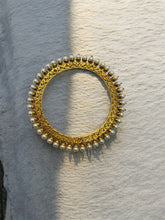 Gold Plated Pearl Bangles